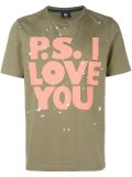 splatter print T-shirt