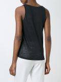 patchwork leather tank top