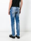 distressed straight-leg jeans