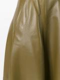 A-line leather skirt