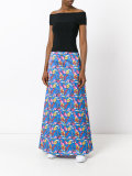 kite patterned maxi skirt