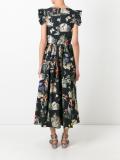 printed flared dress
