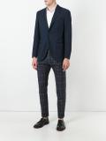 pleat detail plaid trousers