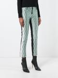 metallic cropped trousers