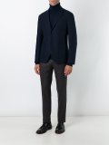 checked slim fit trousers