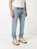 Re-edition contrast waistband jeans