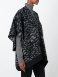 intarsia knit cape