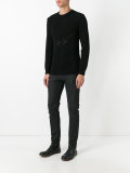 pointelle chevron jumper