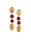 dangle crown clip-on earrings