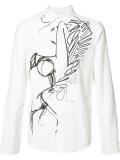 abstract print shirt