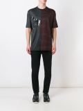split pattern T-shirt