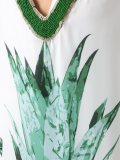 v-neck printed kaftan