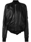 leather bomber jacket