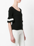 peplum sleeve top
