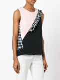 gingham trim top