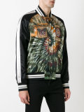 gradient patch bomber jacket