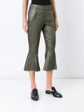 metallic cropped trousers