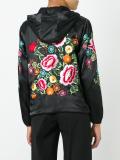 floral embroidered hooded jacket