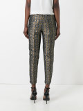 geometric pattern cropped trousers