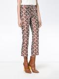 leaf jacquard trousers