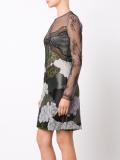 patchwork embroidered panel dress