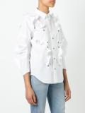 ruffled studded shirt