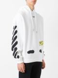 striped print hoodie