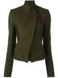 peaked lapel fitted jacket