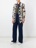 pom-pom trim jacquard coat 