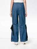 denim wide-leg trousers