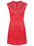 panelled leather dress