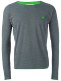 contrast lining long sleeve top