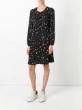 lips print shift dress
