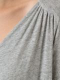 longsleeved cache-coeur blouse