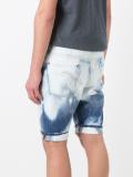 heavily bleached denim shorts
