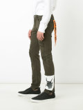 patch print trousers