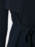 belted draped front jacket