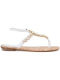 embellished t-bar sandals 