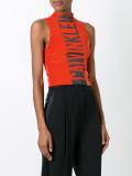 logo print tank top