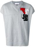 chest print shortsleeved sweatshirt