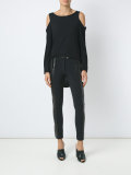 skinny panelled trousers