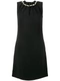 pearl-embellished mini dress