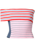 striped off-shoulder top