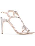metallic sandals