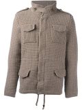 high neck textured jacket