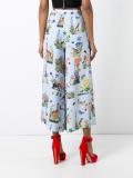 wide leg cropped trousers