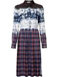 tie-dye plaid shirt dress