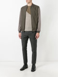 zipped bomber jacket