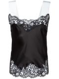 contrast strap lace camisole