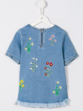 embroidered denim dress
